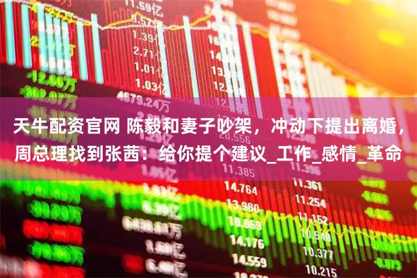 天牛配资官网 陈毅和妻子吵架，冲动下提出离婚，周总理找到张茜：给你提个建议_工作_感情_革命