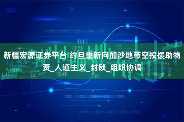 新疆宏源证券平台 约旦重新向加沙地带空投援助物资_人道主义_封锁_组织协调